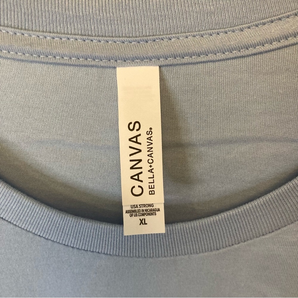 NEW oversized light blue tee with Bible Verse, variety of sizes - Picture 6 of 9